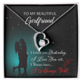 thumbnail image 2 of To My Girlfriend I Love You Forever Forever Necklace w Message Card, 2 of 8