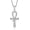 Ankh Cross Silver, variant on Gothic Iced Out Diamond Jesus Cross Necklace with 20" Stainless Steel Rope Chain, 14K Gold Plated Pendant Religious Faith Cross Jewelry Gifts, Underground Hip-Hop Jewelry for Men Women