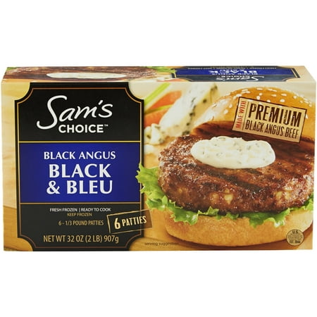 Sam's Choice Black Angus Black & Bleu Beef Patties, 2 Lbs ...