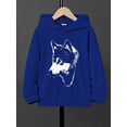 thumbnail image 3 of Cool Wolf Print Boys Casual Pullover Long Sleeve Hoodies, Boys Sweatshirt For Fall Winter, Kids Hoodie Tops Outdoor, 3 of 8