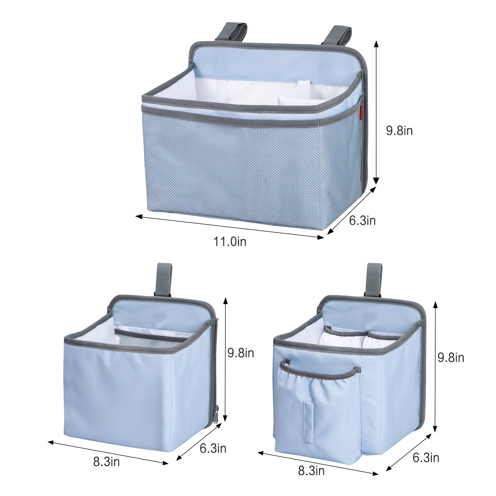 Baby Stroller Organizer Bag Bedside Caddy Diaper Storage Bin Hanging Storage Bag for Baby Bed/Baby Cart