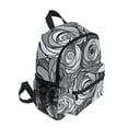 thumbnail image 2 of FORMRS School Backpack with Front Zippered Pocket 12" Student Travel Daypack, Black Roses, 2 of 6