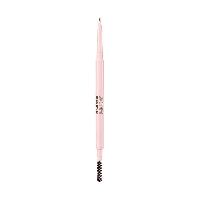 Clean Fresh Brow Nano Eyebrow Pencil, Ultra-Precise Tip, Waterproof, Transfer-Resistant, Built-In Spoolie, Vegan Formula