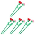 thumbnail image 5 of Zoyueyie 8Pcs Artificial Plush Rose Bendable Stem Rose Flower Rose Bouquet Toy Supple Plush Rose Decor, 5 of 10