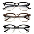 thumbnail image 3 of Quality Fashion Clummaster Reading Glasses for Men Retro Vintage Reading Glasses Horn Rimmed Half Frame Reading Glasses, 3 of 3