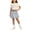 03-Blue, variant on Girls Short Sleeve Shirt & Checkered Skirt 2 Piece Set, Back to School Outfit , Sizes 3 Years+