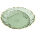 thumbnail image 2 of Soumake Transparent Fruit Plate Golden Edge Stackable Snacks Serving Platter Unbreakable Round Salad Dessert Dinner Plate Dining Room Supplies, 2 of 8