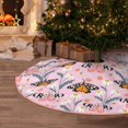thumbnail image 5 of Fotbe Pink Butterfly Daisy Pattern Christmas Tree Skirt, Tree Skirts Plush Christmas Decorations, Christmas Tree Skirts Xmas Decorations Holiday Party Decor-36", 5 of 6