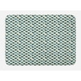 thumbnail image 1 of Geometric Bath Mat, Continuous Art Pattern of Brushed Diagonal X Shapes Repetitive Design, Plush Bathroom Decor Mat with Non Slip Backing, 29.5" X 17.5", Cream and Dark Teal, by Ambesonne, 1 of 2