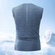 thumbnail image 4 of Camiseta de tirantes de cuello redondo para hombre, color liso, informal, holgada, deportiva, transpirable, de seda helada, corta, de poliéster., 4 of 9