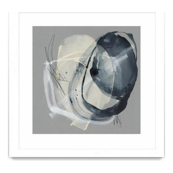 Giant Art 36x36 Tandem Loops II Matted and Framed in White