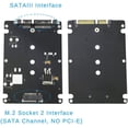 thumbnail image 4 of Toptekits M.2 to 2.5 inch SATA Enclosure Adapter,M.2 (NGFF) SSD to SATA III Hard Drive Enclosure,B and M Key SATA Converter to SATA 3.0 Card(M.2 to 2.5 inch SATA Enclosure Adapter), 4 of 9