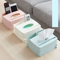 thumbnail image 2 of Multi functional Large Capacity Tissue Storage Box Pumping Paper Napkin (Blue), 2 of 8