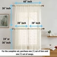 thumbnail image 4 of THD Bella Floral Rod Pocket Lace Short Cafe Swags for Small Windows - 28 x 36 Inch Length (Ivory Swags, Set of 2), 4 of 6