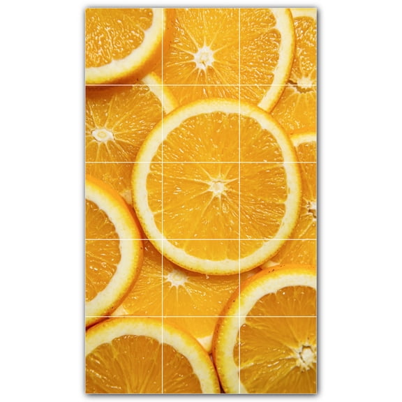 Picture-Tiles.com: Fruit Ceramic Tile Wall Mural WAL500717-35M. 18"W x 30"H using (15) 6" x 6" Ceramic Tiles-Satin Finish