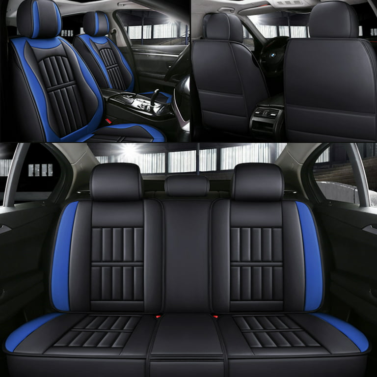 5-seats Car Seat Covers Universal Pu Leather Seat Cushion Non-slip  Protector Mat