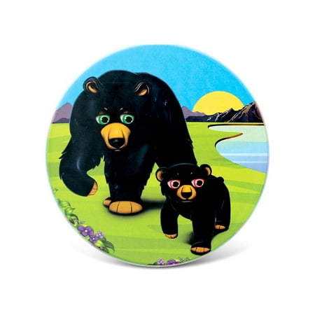 

CoTa Global Black Bear Ceramic Coaster 4 Inch Intricate & Meticulous Detailing Art Handcrafted Decorative Novelty Glassware Board Plate Coasters Wildlife Animals Themed Home & Kitchen Accessory