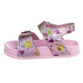 thumbnail image 2 of Laura Ashley Girls Double Buckle Flat Heel Footbed Sandals with Holographic Details (Toddler Sizes), 2 of 7