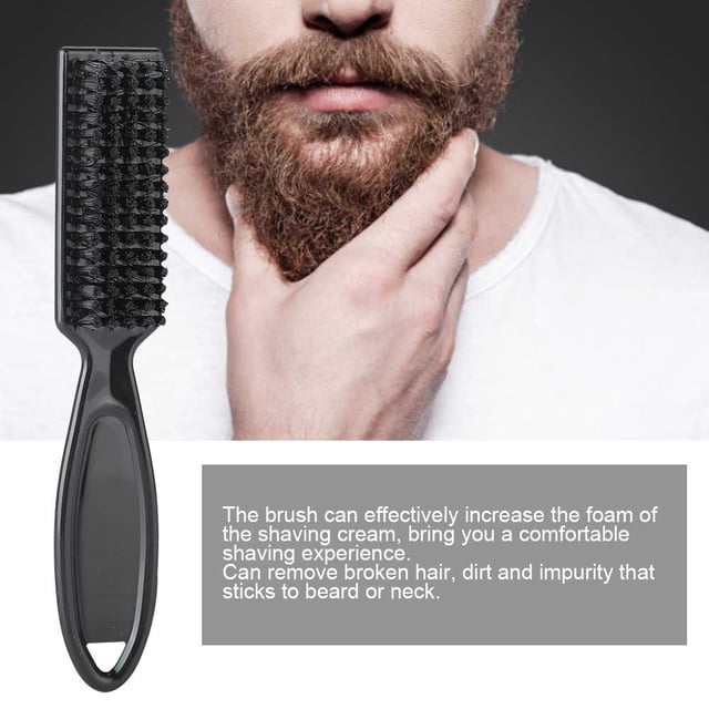 Cepillo Para Hombres, Cepillo Para Quitar El Polvo De La Barba Y El Cuello, Herramienta De Peinado, Salón Profesional Para Uso Personal, Negro