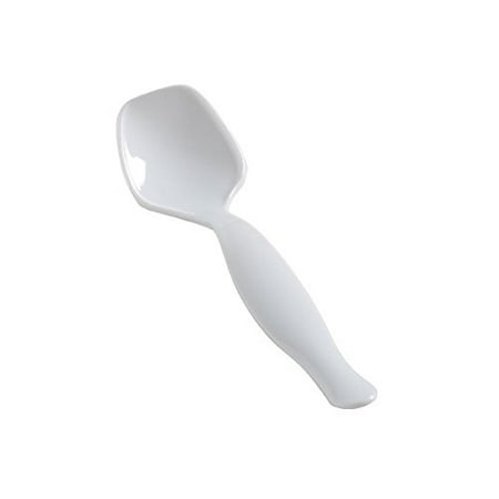 10 European Tablespoon - Fineline Settings 3302-WH, Platter Pleasers White Plastic Serving Spoon, Catering Disposable Tablespoon for Serving Hot and Cold Foods (10)