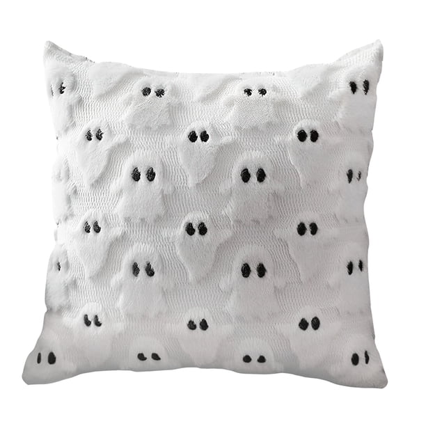 Funda Cojín Btafrte para Sofá Halloween 18x18 Pulgadas Juego 2 Fantasma Blanco