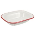 thumbnail image 4 of Enamel Baking Pan Red Rectangular For Home Bakers Daily Cooking 1Set 7.0x5.1x1.6In, 4 of 8