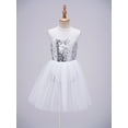 thumbnail image 5 of iiniim Girls Kids Shiny Sequins Ballet Leotard Gym Dress Ballerina Tulle Jumpsuit for Stage Performance Costume, 5 of 7