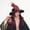 Red, variant on Taicans Purple Velvet-Finish Witch Hat with Lace Face Cover - Gothic Halloween Costume Accessories,Pointed Wizard Hat,Cosplay,Steampunk,Witchcraft,Foldable (13.97in)