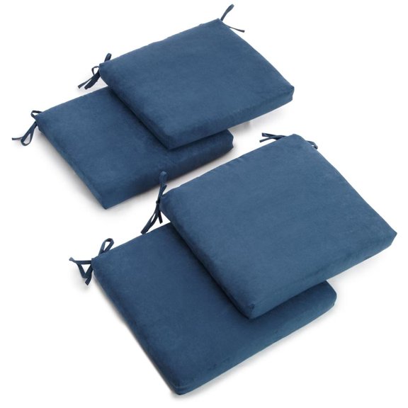 20-inch by 19-inch Polyester Chair Cushion (Set of Four) - Indigo