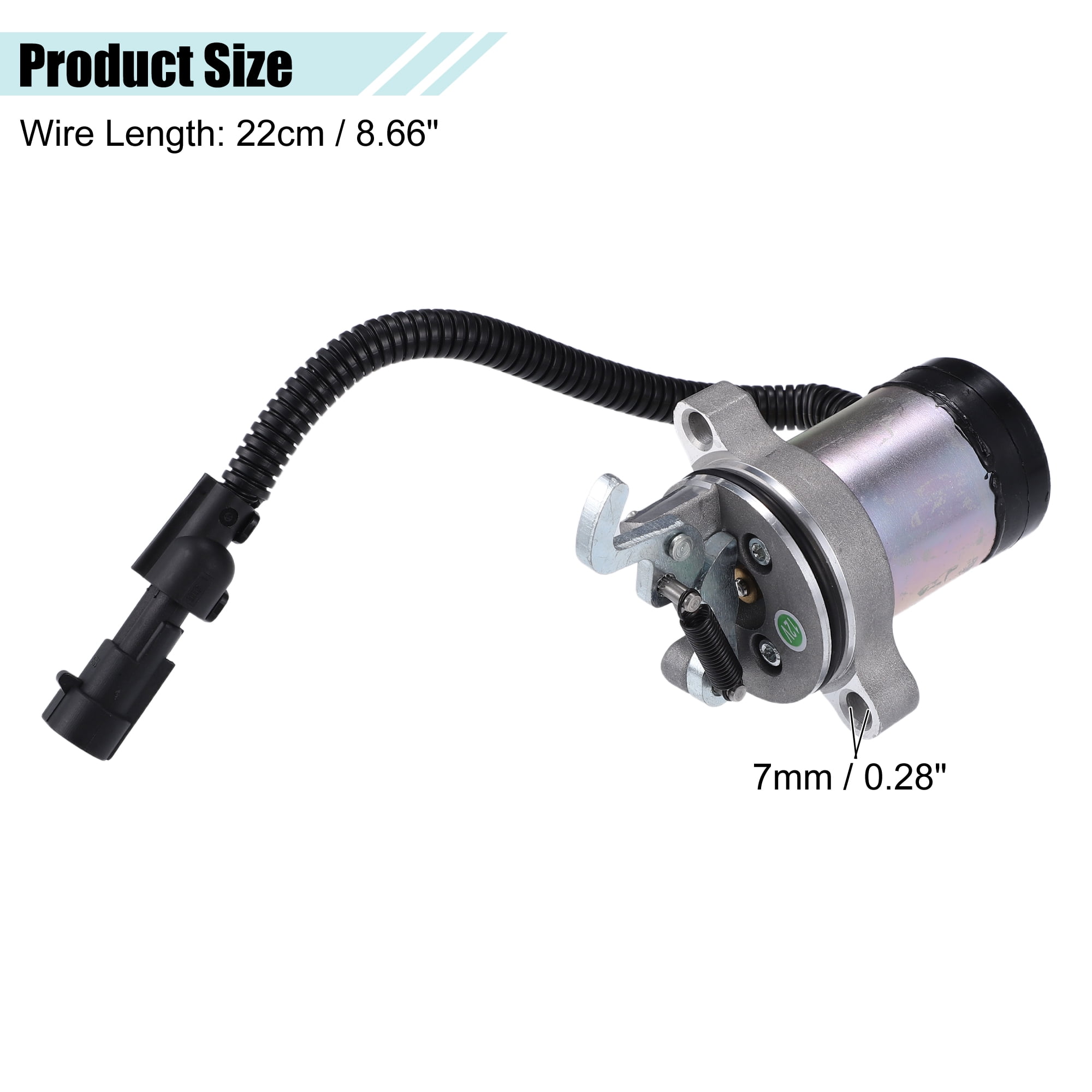 Unique Bargains Fuel Shut Off Stop Solenoid Valve for Deutz F3L F3M F4L 12V