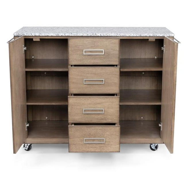 Homestyles 5506-953 Montecito Kitchen Cart, Brown - 35 x 49.25 x 18.5 in.