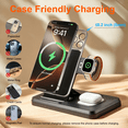 thumbnail image 3 of SOLPOWBEN 3 in 1 Wireless Charger, 15W Fast Charging Station Compatible with iPhone 17/16/15/14/13/12/11/Pro/Pro Max/Plus, iWatch SE/11/10/9/8/7/6/5/4, AirPods Pro 2/3/4, AirPods 2/3, Black, 3 of 9