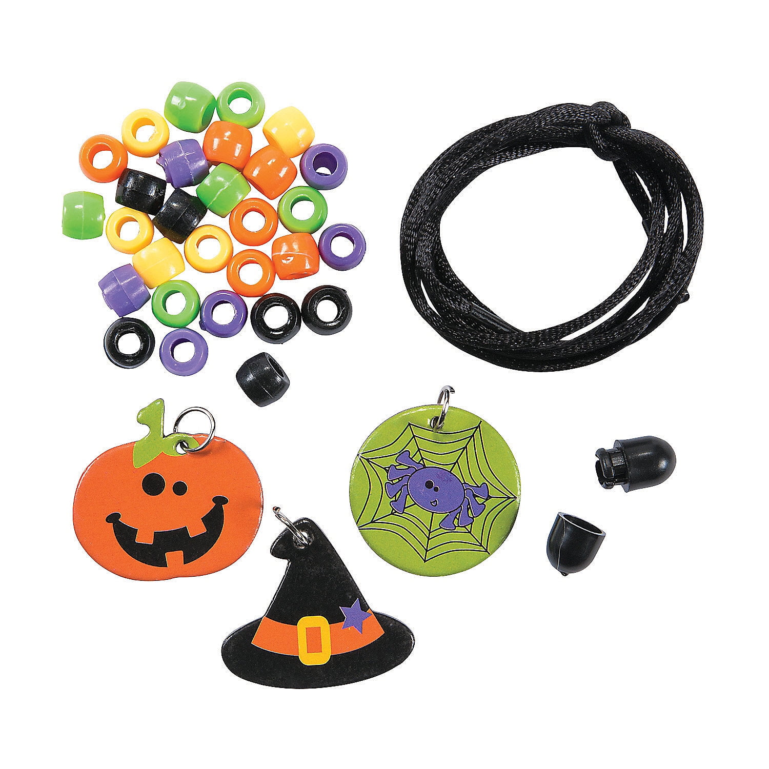 Halloween Friends Necklace Craft Kit- Craft Kits - 50 Pieces