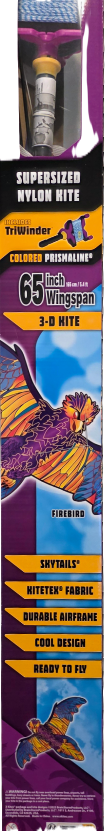 3-D Firebird SuperSized Nylon Kite 65 inch Wingspan