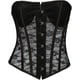 thumbnail image 2 of Women's Corset, Elegant, Cosplay Corset, Lacing, Gothic Costume, Corset with Adjustable Mesh Design, Encanto Cosplay Costume, Black, L, 2 of 5