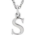 thumbnail image 3 of Letter "s" Lowercase Initial 16" Necklace in 14k White Gold, 3 of 4