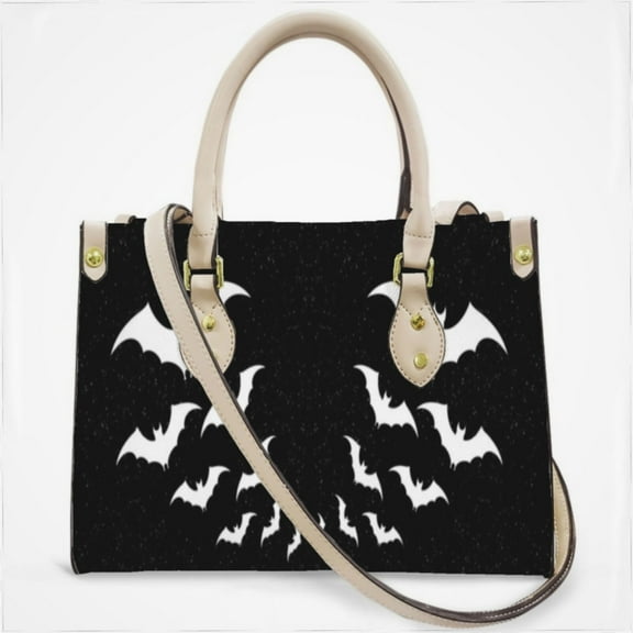 Black Bats Cross Body Bags For Women Small Leather Female Handbags Fashion Top-Handle Totes