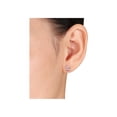 thumbnail image 2 of 1.20 Carat (Ctw) Morganite & Diamond Halo Post Earrings in 10K Rose Pink Gold, 2 of 4