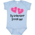 thumbnail image 3 of Inktastic My Godmother Loves Me Hearts Girls Baby Bodysuit, 3 of 5