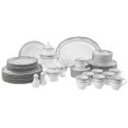 thumbnail image 1 of Lorenzo Import Victoria Ensemble de Vaisselle en Porcelaine Ondulée 57 Pcs, 1 of 4