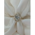thumbnail image 5 of SOLITAIRE JEWELS 2Ct Exquisite Oval-Cut Moissanite Halo Engagement Ring 14K Whie Gold, 5 of 7