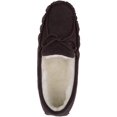 thumbnail image 6 of SNUGRUGS Men's Rubber Sole Suede Sheepskin Moccasin Slippers - Dark Brown - US 12, 6 of 7