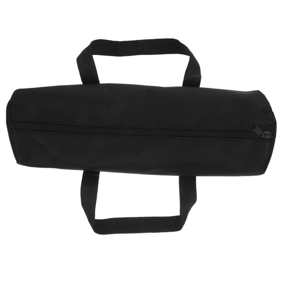 OUNONA Black Oxford Cloth Tool Bag with Large Zippered Storage Compartment and Spacious Organizer