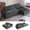 Grey, variant on Modern L-Shape Cloud Couch, Modular Sectional 3-Seat with Oversized Chaise, Black Boneless Couch for Living Room, Memory Foam Compressed Sofa Sleeper