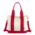 thumbnail image 1 of Bolso bandolera para mujer Bolso de lona informal con cremallera Bolso para mujer (Rojo), 1 of 9
