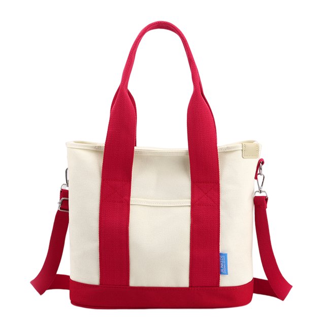 Bolso bandolera para mujer Bolso de lona informal con cremallera Bolso para mujer (Rojo)