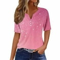 thumbnail image 2 of LiMoi Womens Tee Shirt Tops Short Sleeve Cotton T Shirts Printed Tops for Women Dressy Casual Plus Size Shirts My Items Ordered, 2 of 5