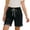 Dark Gray, variant on Umfun Girls Shorts Drawstring Denim Bermudas with Rolled Cuffs - Comfy Cotton Blend Shorts Summer Camp & Playgrounds for Active Kids