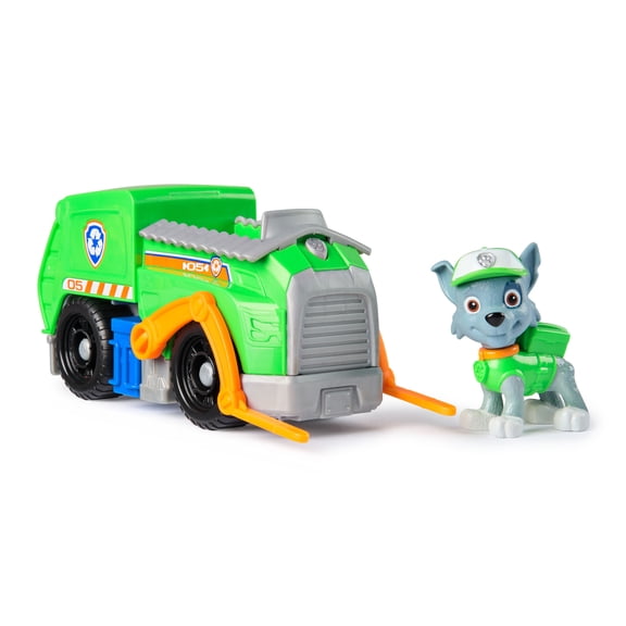 PAW Patrol Recycle Truck Vehicle with Collectible Rocky Figure, Sustainably Minded Toys for Kids Ages 3