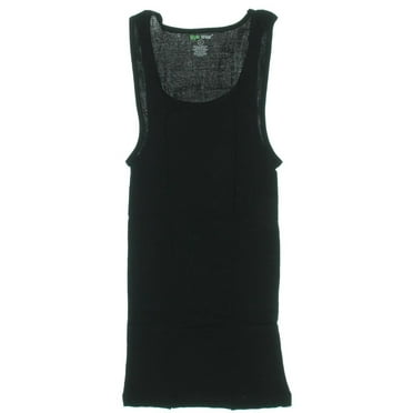 Mens A-Shirt Ribbed Knit Cotton Undershirt